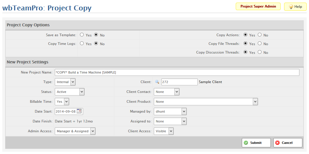 Copy a Project