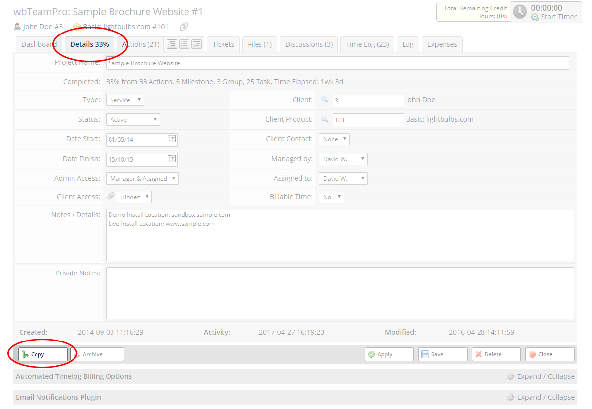 Project View Copy