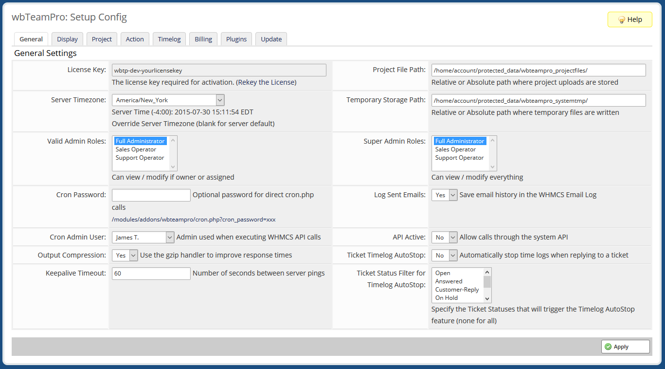 General Settings